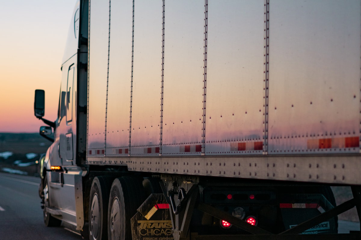 BNS Legacy tractor and trailer on route